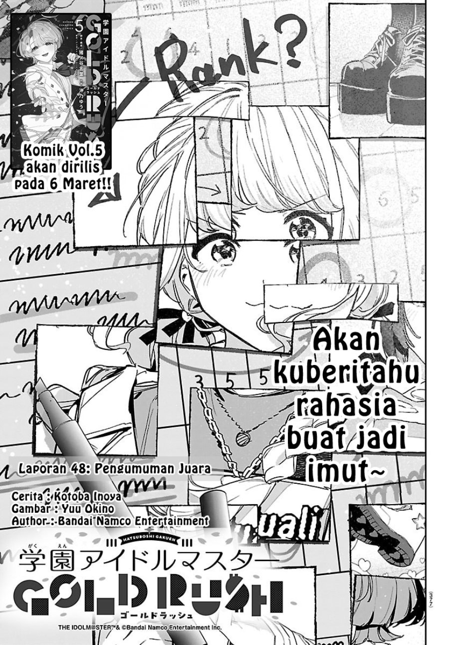 Baca Gakuen Idol Master Gold Rush - Chapter 48 halaman 1