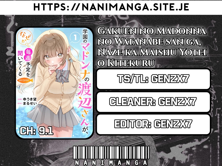 Baca Gakuen no Madonna no Watanabe san ga, Naze ka Maishu Yotei wo Kitekuru - Chapter 9.1 halaman 1