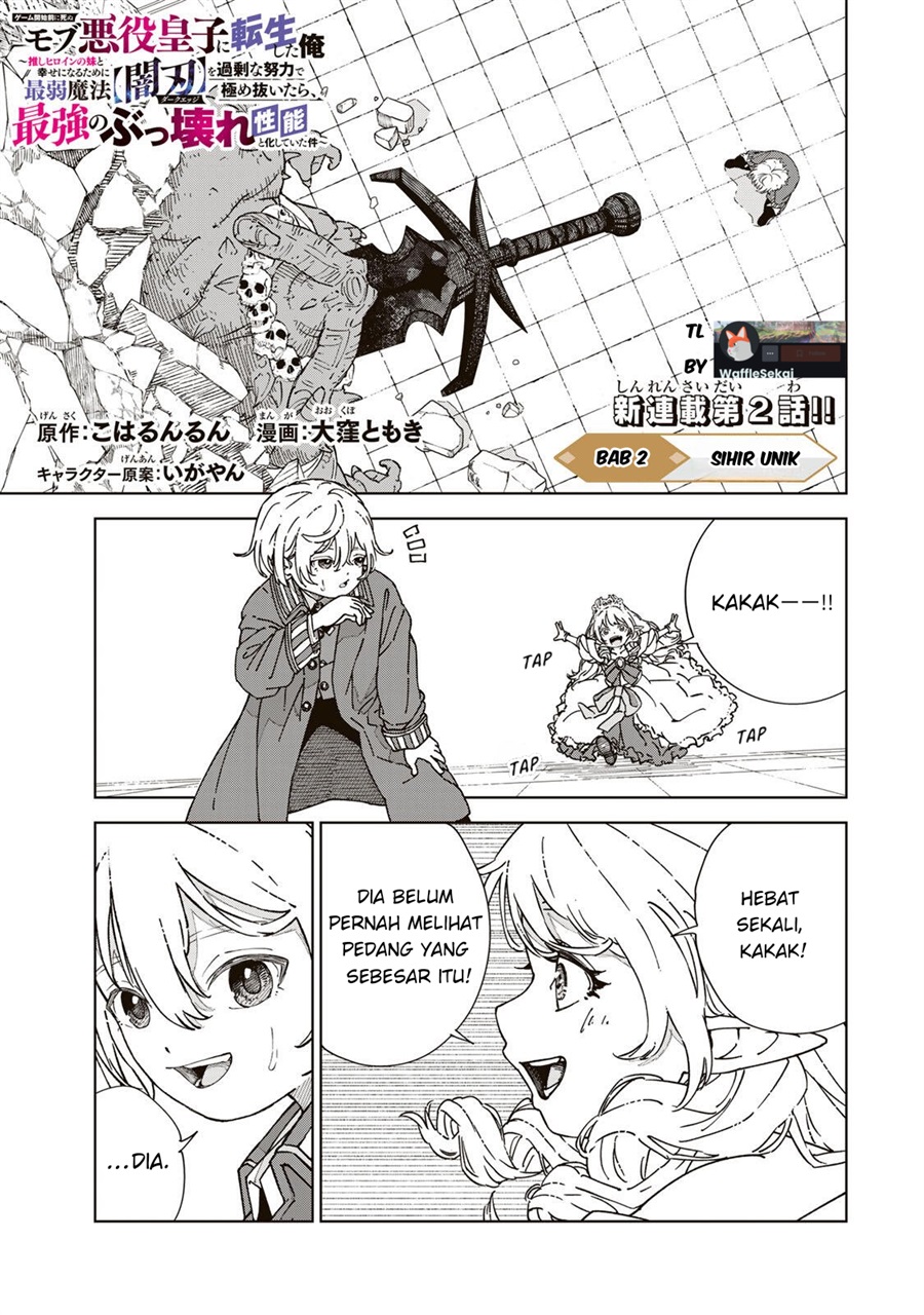 Baca Game Kaishi Mae ni Shini Mob Akuyaku Ouji ni Tensei shita Ore - Chapter 2 halaman 1