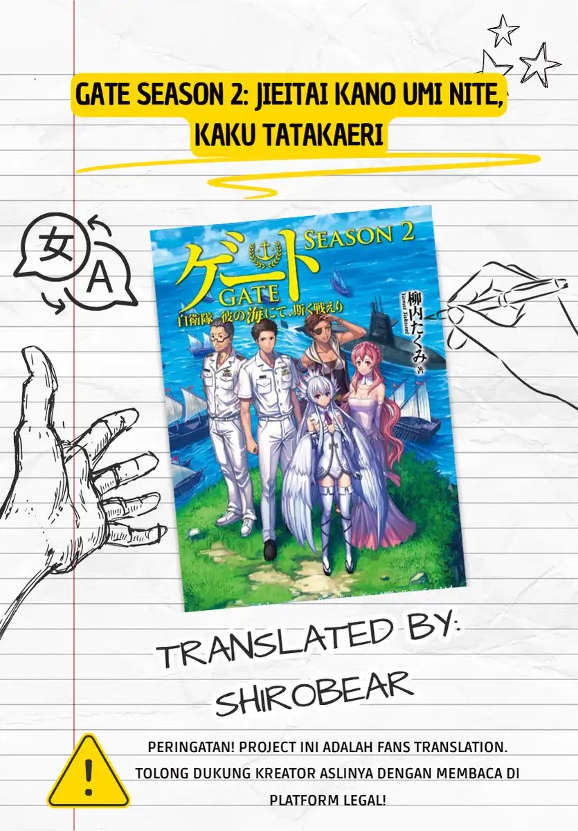 Baca Gate Season 2: Jieitai Kanoumi nite, Kaku Tatakaeri - Chapter 3 halaman 1
