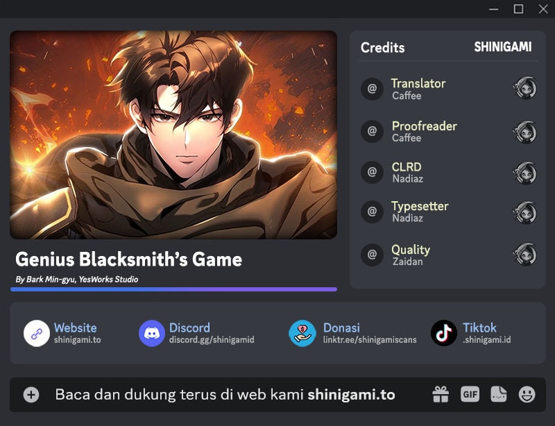 Baca Genius Blacksmith's Game - Chapter 48 halaman 1