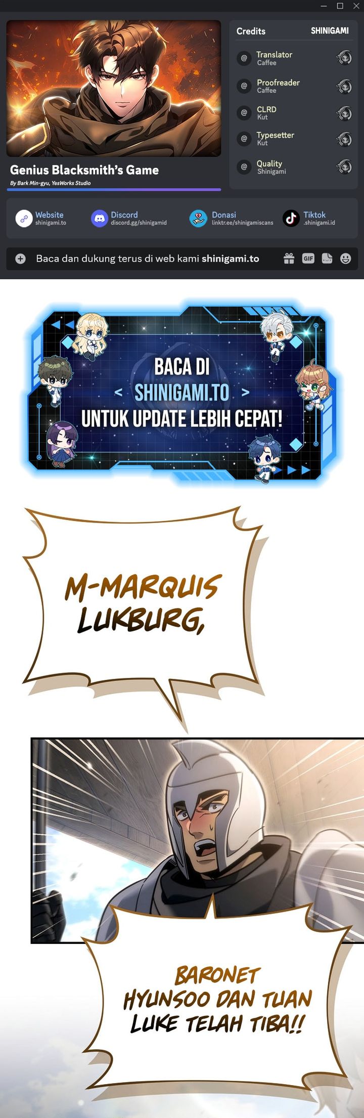 Baca Genius Blacksmith's Game - Chapter 62 halaman 1