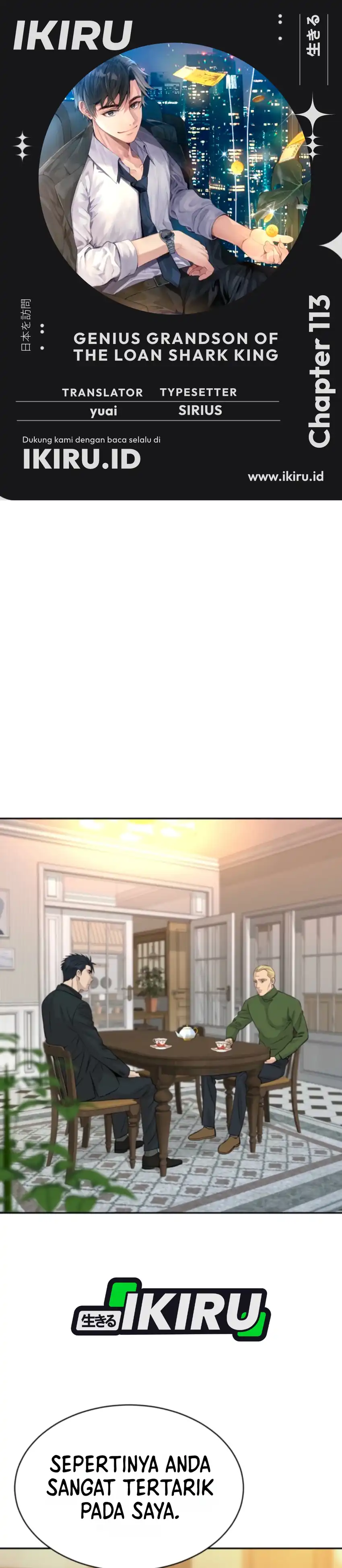 Baca Genius Grandson of the Loan Shark King - Chapter 113 halaman 1