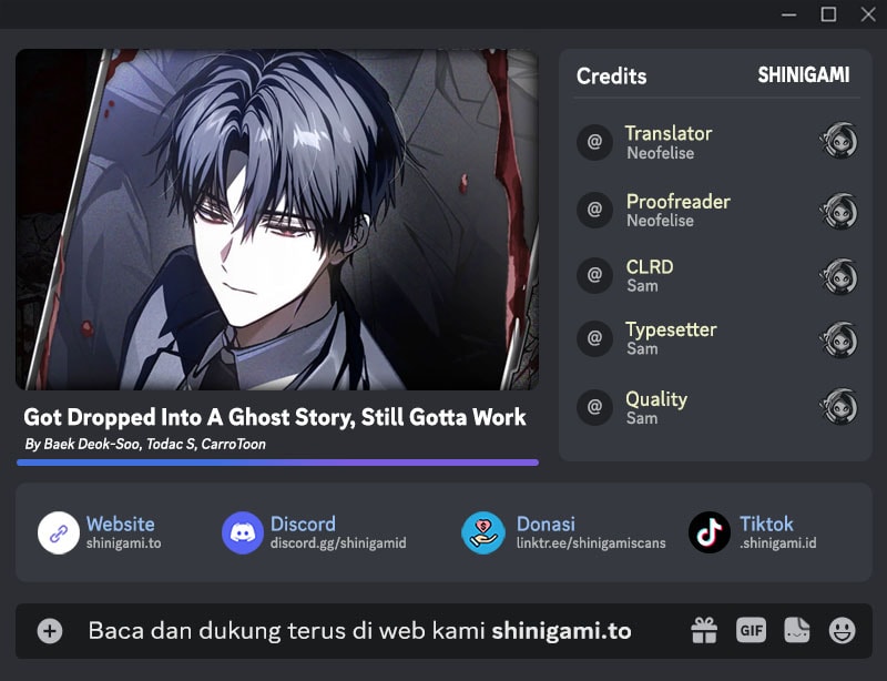 Baca Got Dropped Into A Ghost Story, Still Gotta Work - Chapter 17 halaman 1