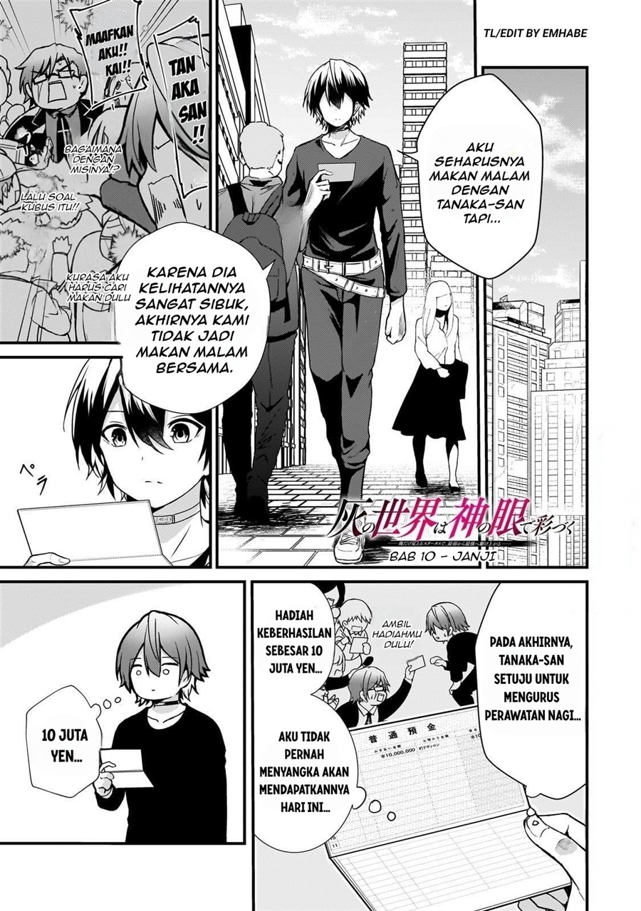 Baca Hai no Sekai wa Kami-no-me de Irodoku: Ore dake Mieru Status de, Saijaku kara Saikyou e Kageagaru - Chapter 10 halaman 2