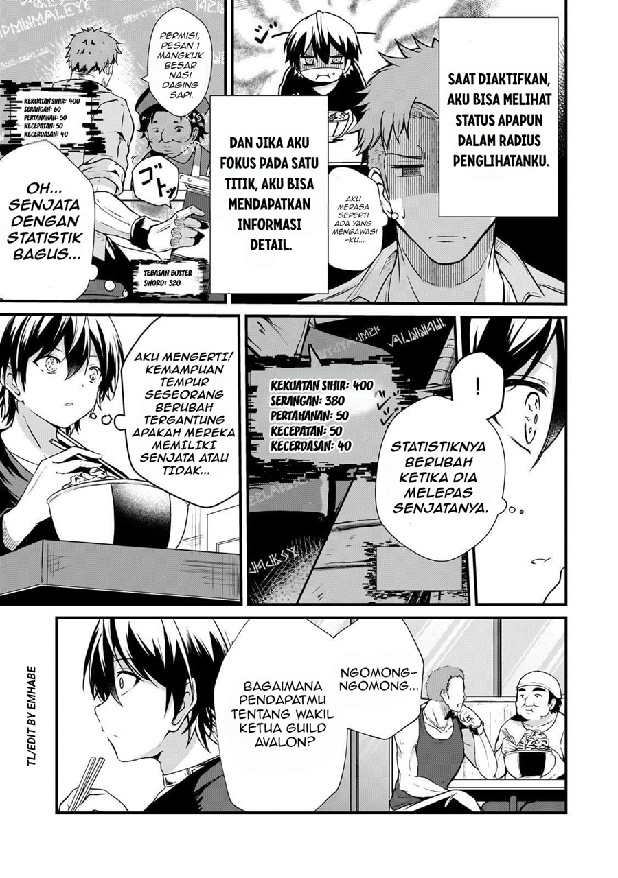 Baca Hai no Sekai wa Kami-no-me de Irodoku: Ore dake Mieru Status de, Saijaku kara Saikyou e Kageagaru - Chapter 10 halaman 6