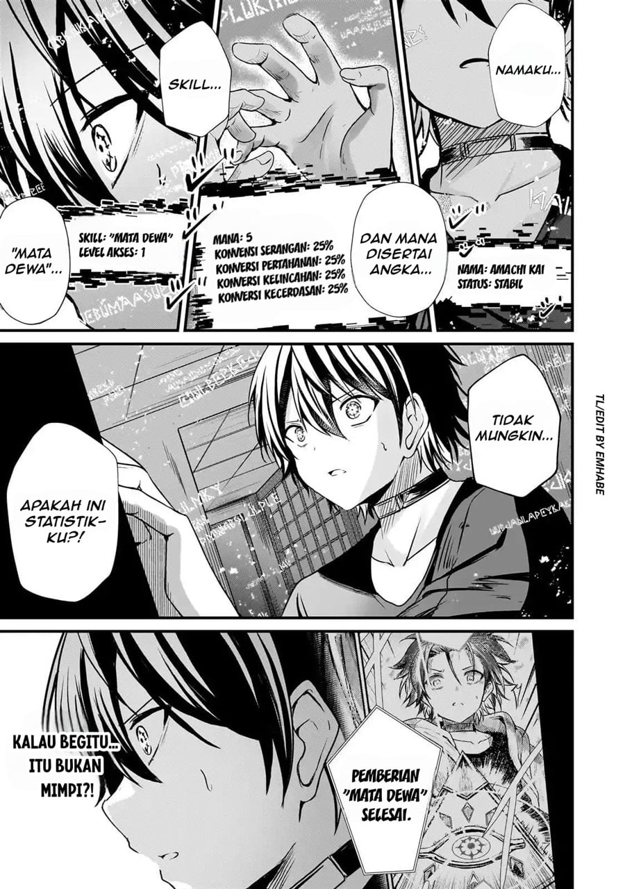 Baca Hai no Sekai wa Kami-no-me de Irodoku: Ore dake Mieru Status de, Saijaku kara Saikyou e Kageagaru - Chapter 9 halaman 4