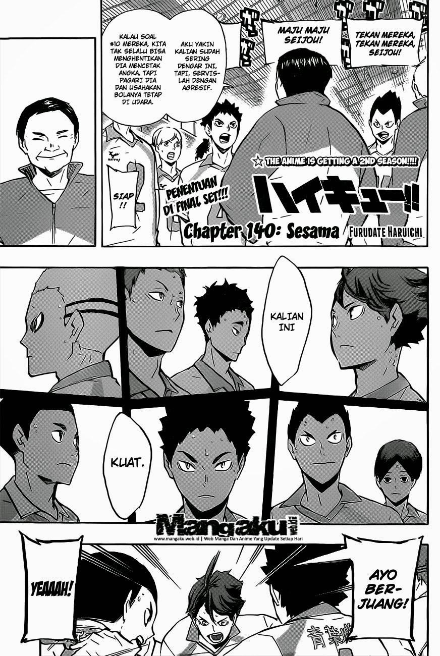 Baca Haikyuu!! - Chapter 140 halaman 1