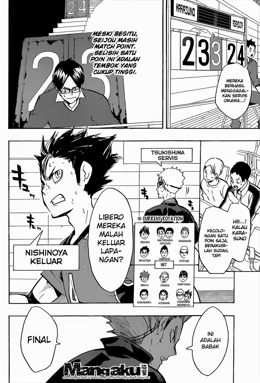 Baca Haikyuu!! - Chapter 144 halaman 17