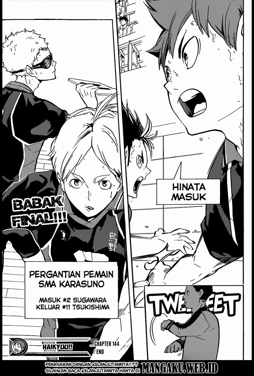 Baca Haikyuu!! - Chapter 144 halaman 18