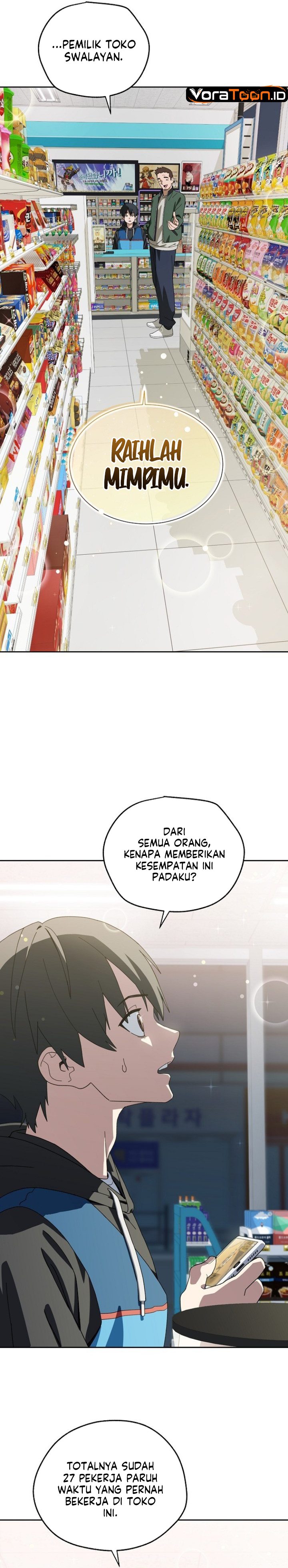 Baca Healing at the Academy Convenience Store Chapter 1 Bahasa Indonesia page 18