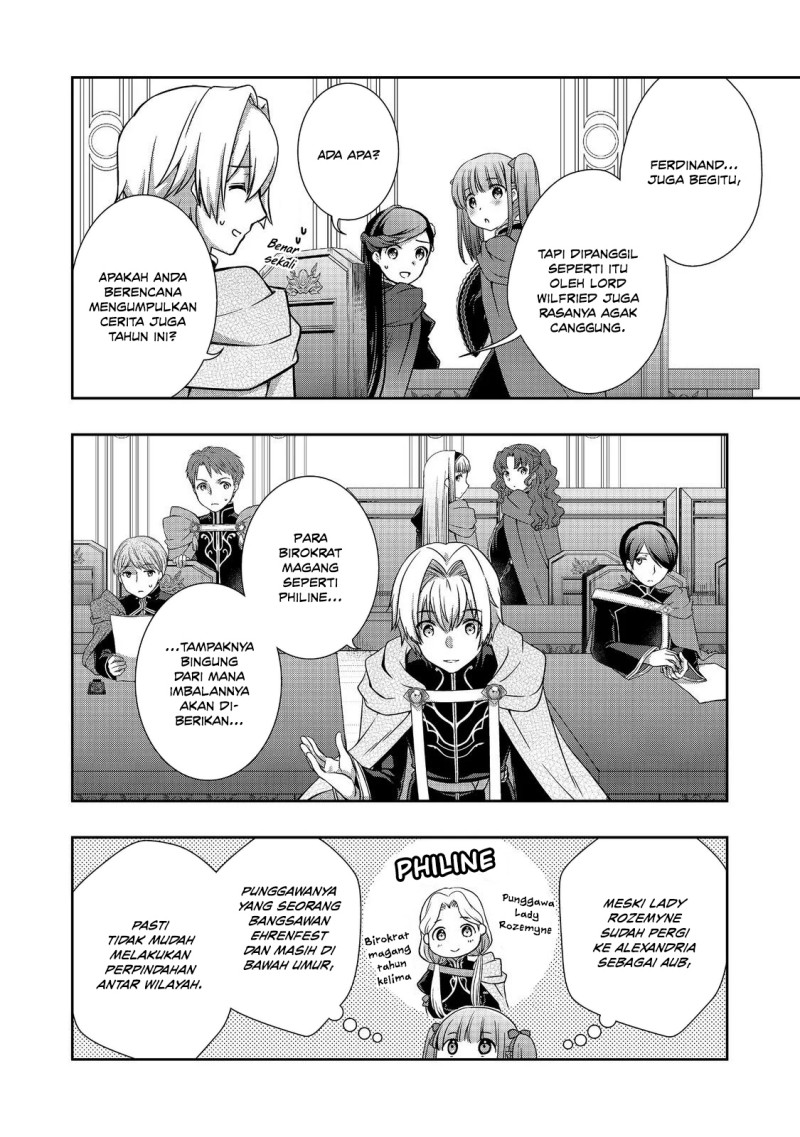 Baca Honzuki no Gekokujou: Hannerōre no Kizoku-in Gonensei Ichi – Koishite Mitai O’hime-sama Chapter 6 Bahasa Indonesia page 28