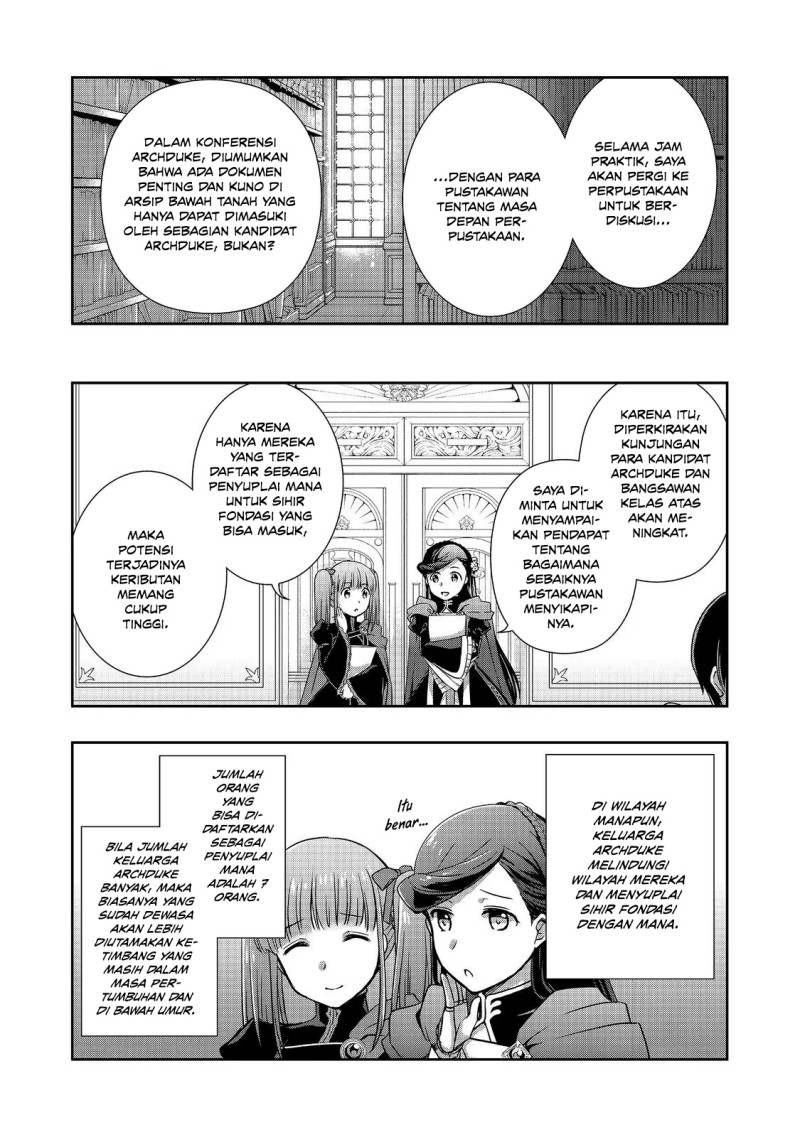 Baca Honzuki no Gekokujou: Hannerōre no Kizoku-in Gonensei Ichi – Koishite Mitai O’hime-sama Chapter 6 Bahasa Indonesia page 16