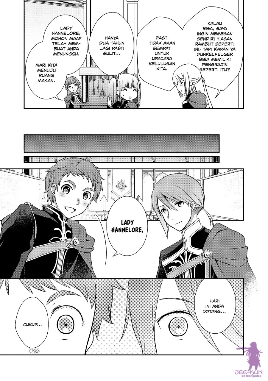 Baca Honzuki no Gekokujou: Hannerōre no Kizoku-in Gonensei Ichi – Koishite Mitai O’hime-sama Chapter 8 Bahasa Indonesia page 36