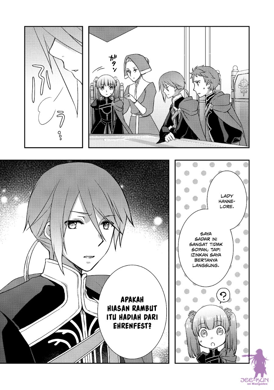 Baca Honzuki no Gekokujou: Hannerōre no Kizoku-in Gonensei Ichi – Koishite Mitai O’hime-sama Chapter 8 Bahasa Indonesia page 52
