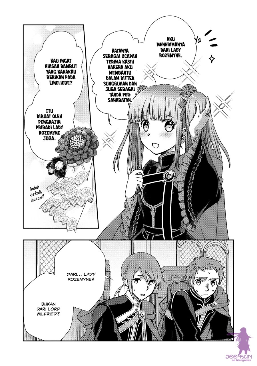 Baca Honzuki no Gekokujou: Hannerōre no Kizoku-in Gonensei Ichi – Koishite Mitai O’hime-sama Chapter 8 Bahasa Indonesia page 54