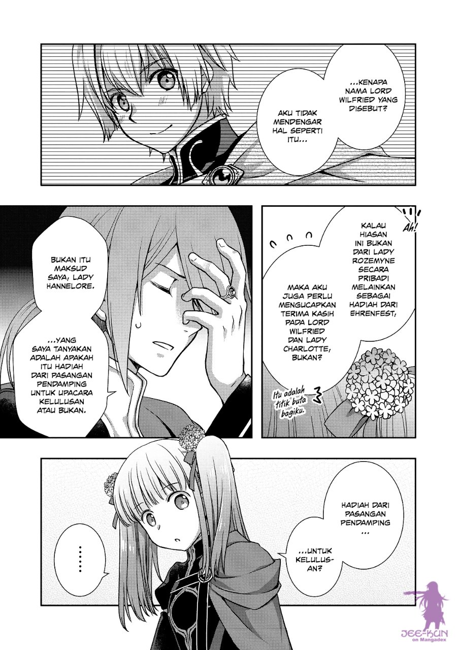 Baca Honzuki no Gekokujou: Hannerōre no Kizoku-in Gonensei Ichi – Koishite Mitai O’hime-sama Chapter 8 Bahasa Indonesia page 56