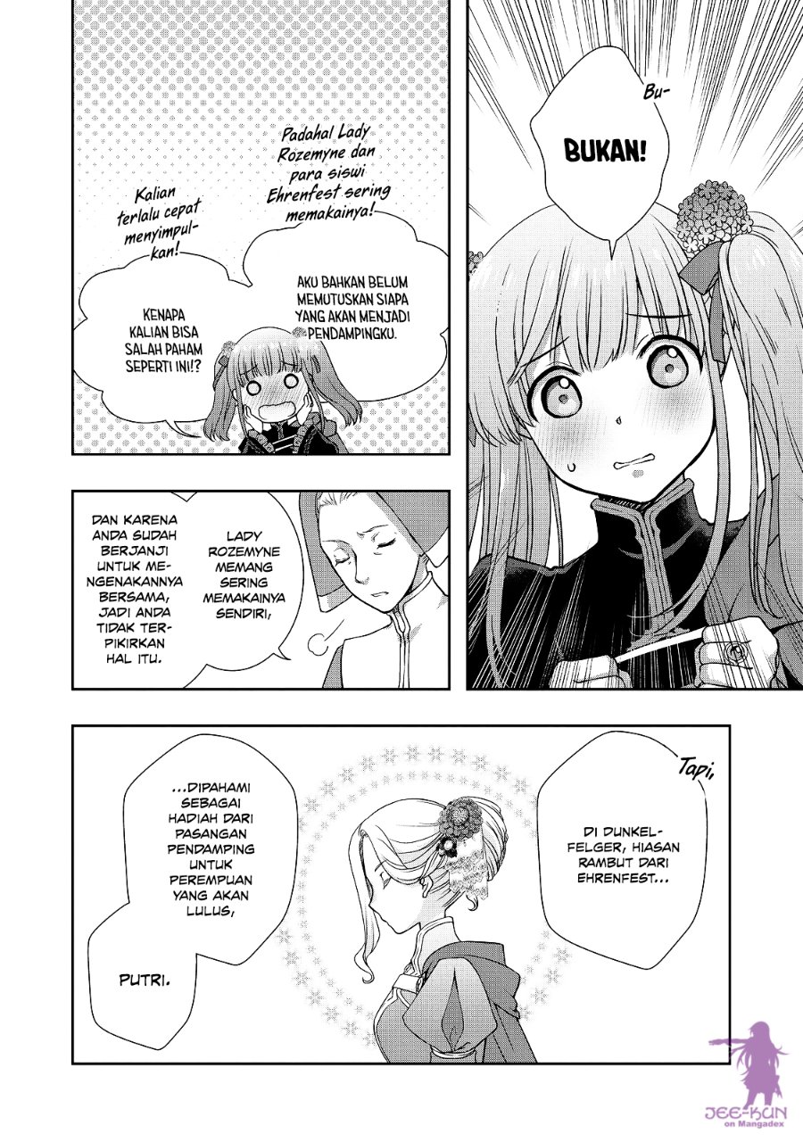 Baca Honzuki no Gekokujou: Hannerōre no Kizoku-in Gonensei Ichi – Koishite Mitai O’hime-sama Chapter 8 Bahasa Indonesia page 58