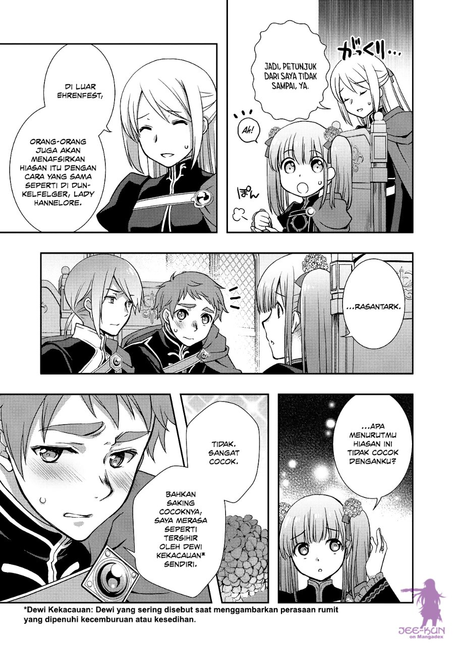 Baca Honzuki no Gekokujou: Hannerōre no Kizoku-in Gonensei Ichi – Koishite Mitai O’hime-sama Chapter 8 Bahasa Indonesia page 60