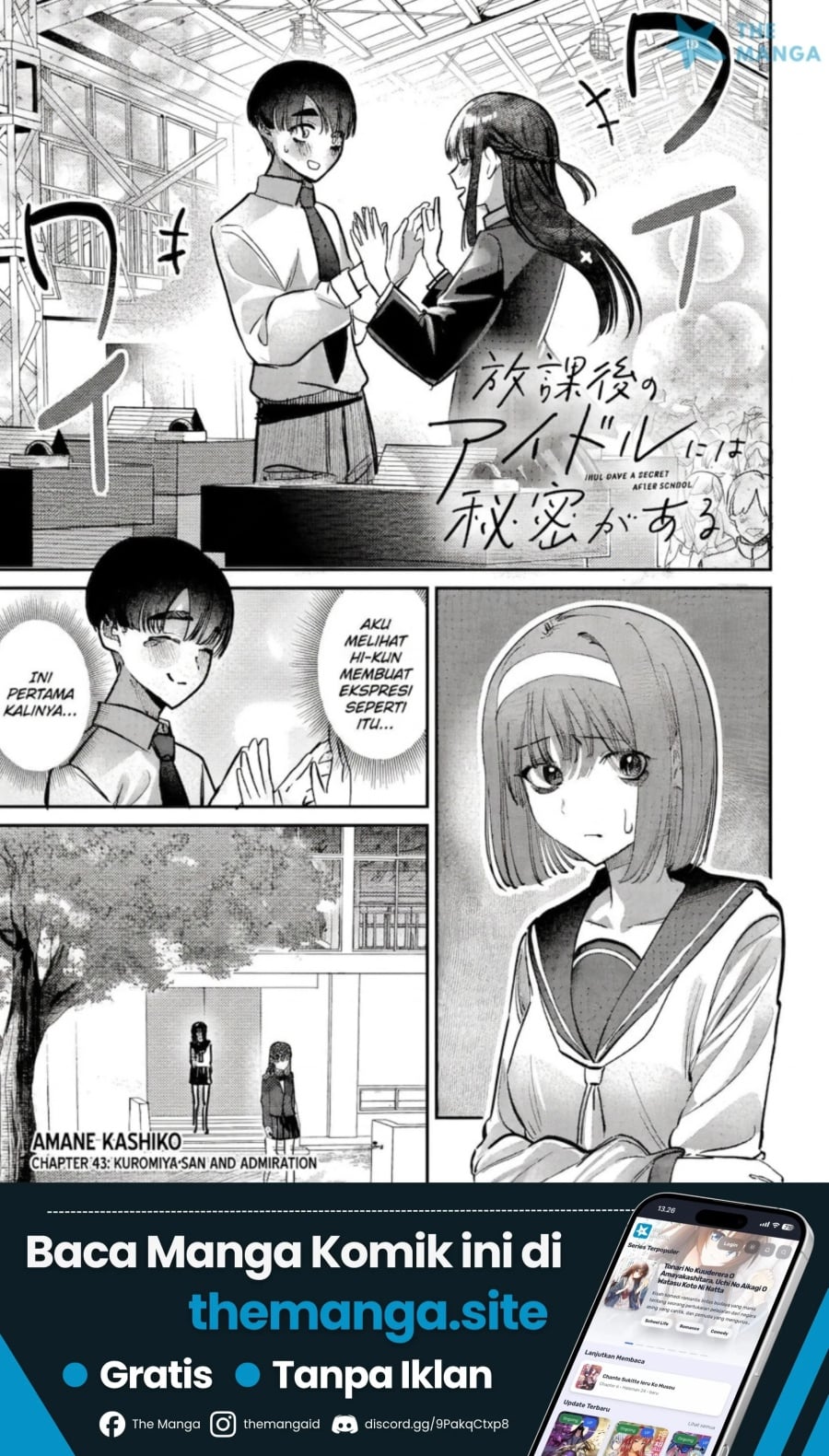 Baca Houkago no Idol ni wa Himitsu ga aru - Chapter 43 halaman 2