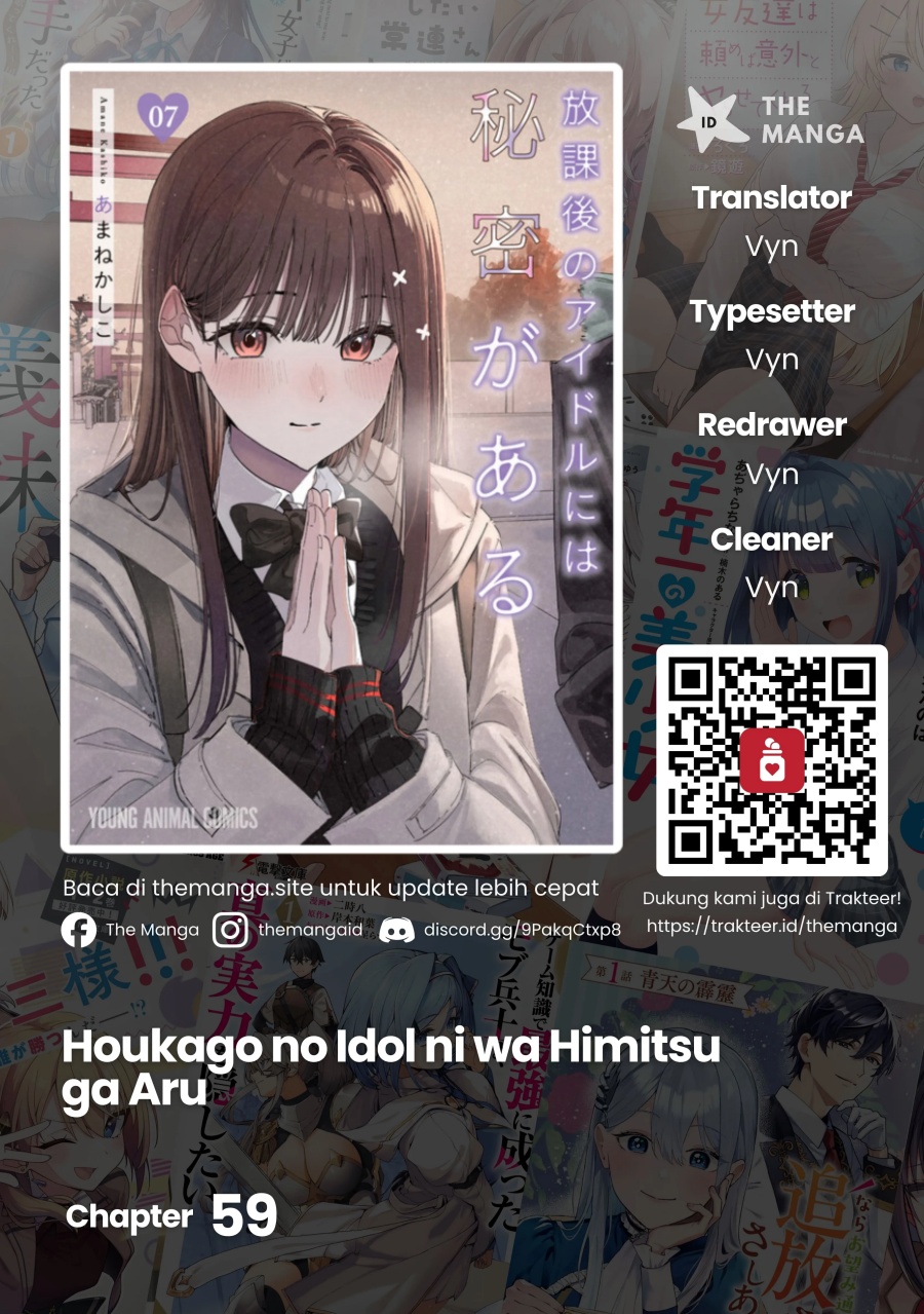 Baca Houkago no Idol ni wa Himitsu ga aru Chapter 59 Bahasa Indonesia page 6