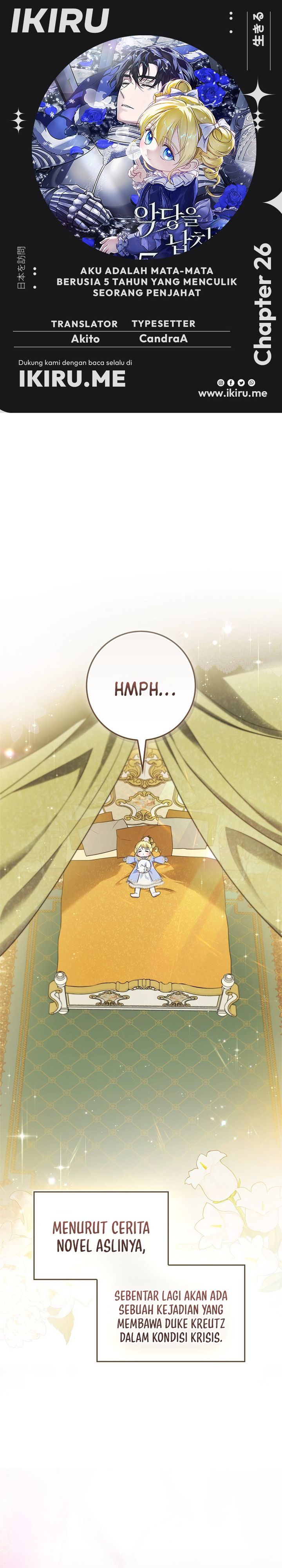Baca I Am the 5-Year-Old Spy Who Kidnapped the Villain - Chapter 26 halaman 1