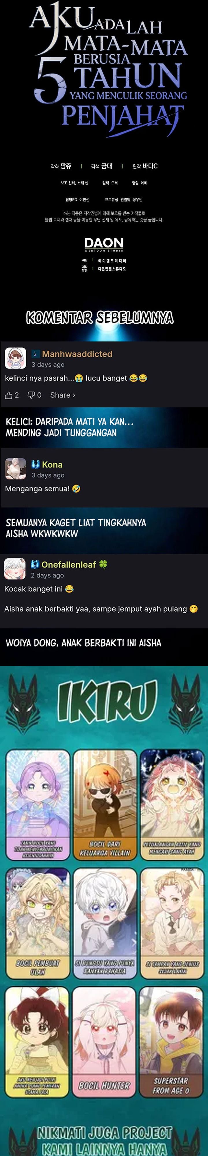 Baca I Am the 5-Year-Old Spy Who Kidnapped the Villain - Chapter 31 halaman 39