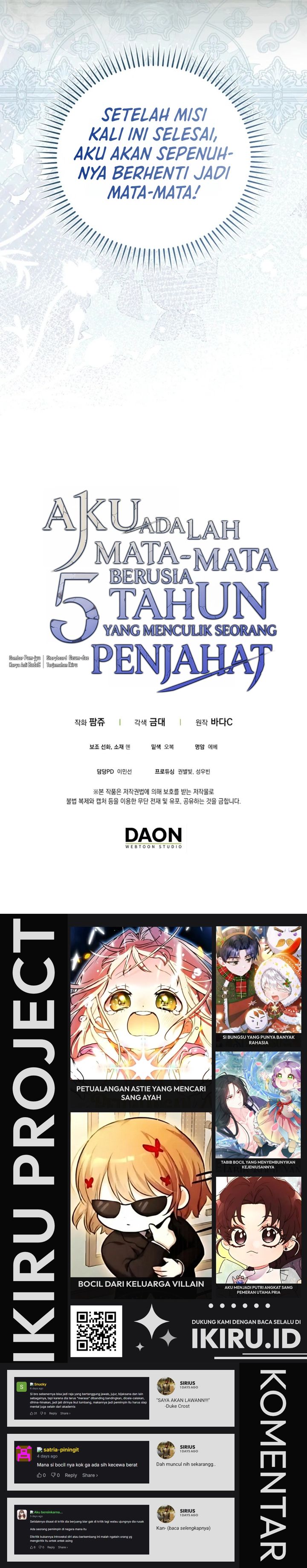 Baca I Am the 5-Year-Old Spy Who Kidnapped the Villain - Chapter 33 halaman 40