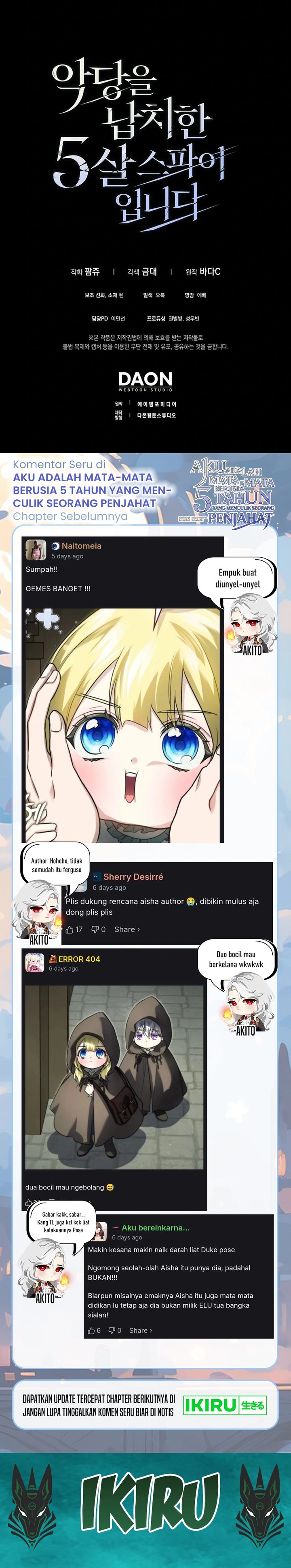 Baca I Am the 5-Year-Old Spy Who Kidnapped the Villain - Chapter 34 halaman 35