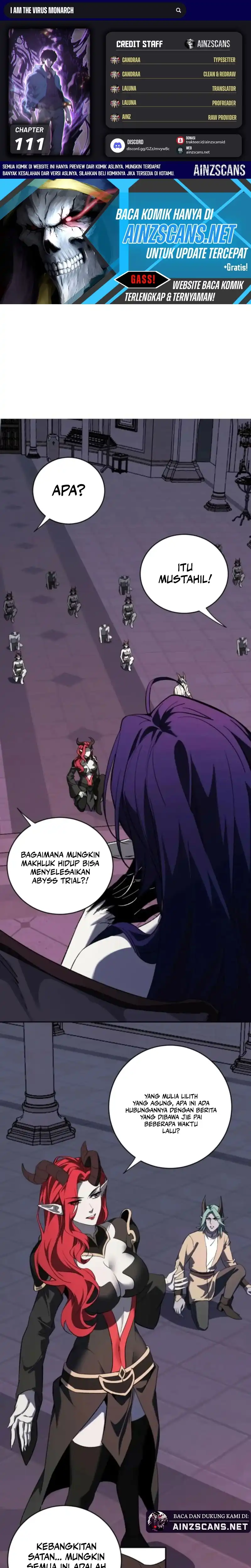 I Am the Virus Monarch Chapter 111 - Page 1