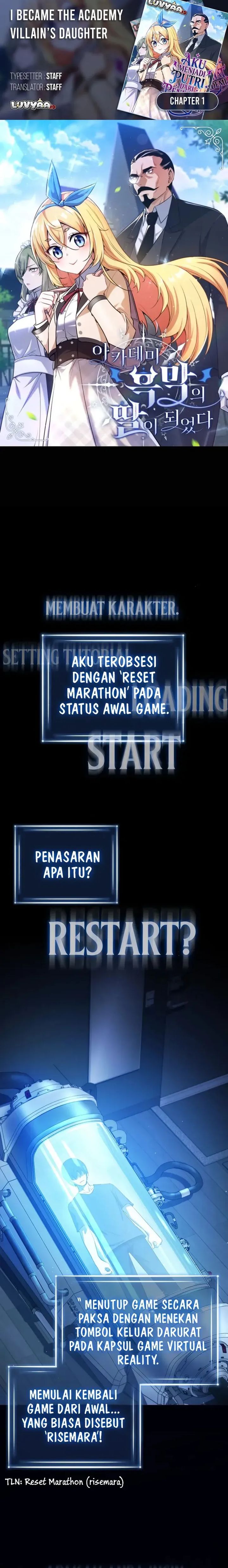 Baca I Became the Academy Villain's Daughter - Chapter 1 halaman 1