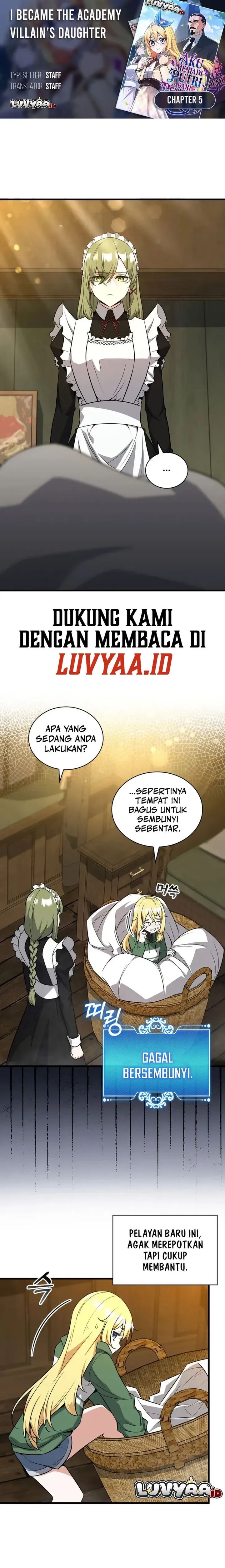 Baca I Became the Academy Villain's Daughter - Chapter 5 halaman 1