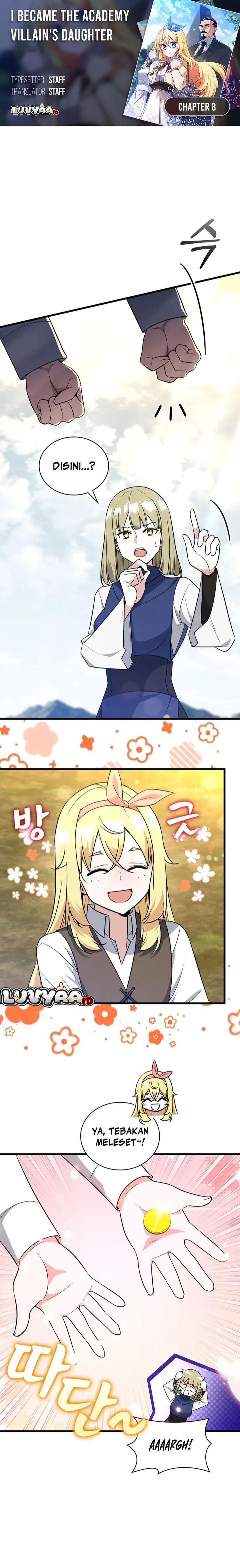 Baca I Became the Academy Villain's Daughter - Chapter 8 halaman 1