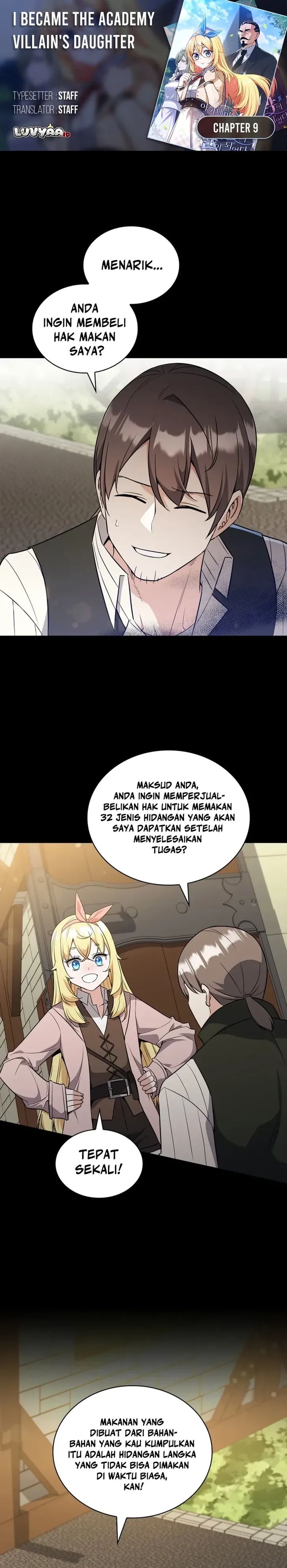 Baca I Became the Academy Villain's Daughter - Chapter 9 halaman 1