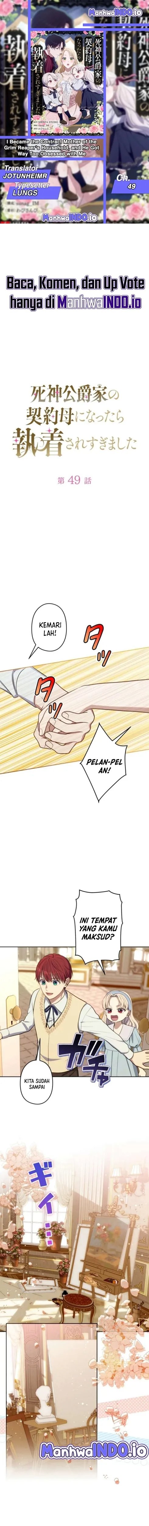 Baca I Became the Contract Mother of the Grim Reaper Duke's Family and They Became Obsessed With Me - Chapter 49 halaman 1