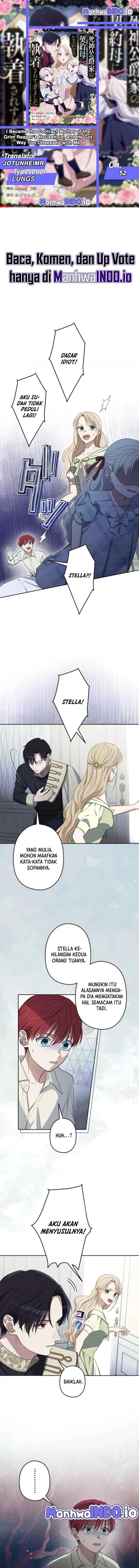 Baca I Became the Contract Mother of the Grim Reaper Duke's Family and They Became Obsessed With Me - Chapter 52 halaman 1