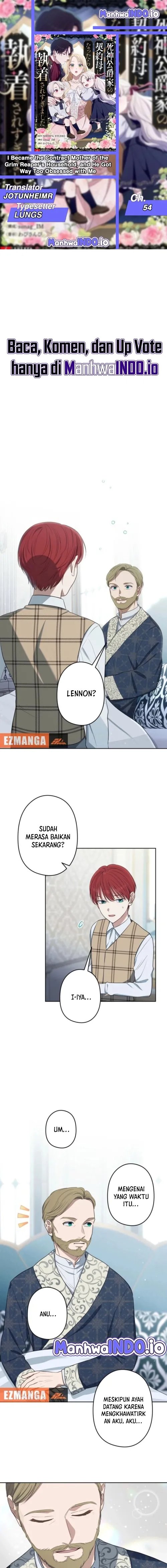 Baca I Became the Contract Mother of the Grim Reaper Duke's Family and They Became Obsessed With Me - Chapter 54 halaman 1