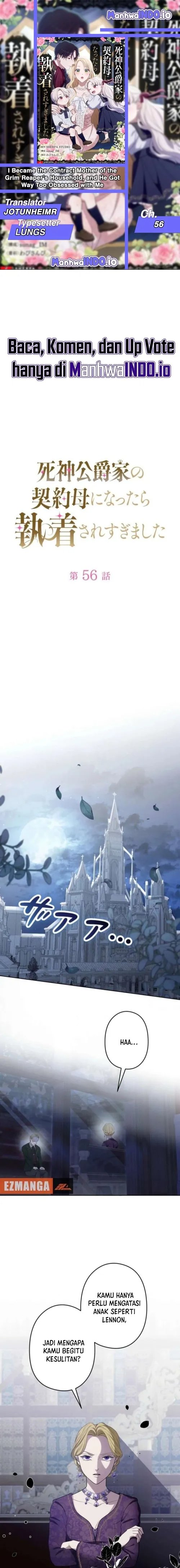 Baca I Became the Contract Mother of the Grim Reaper Duke's Family and They Became Obsessed With Me - Chapter 56 halaman 1