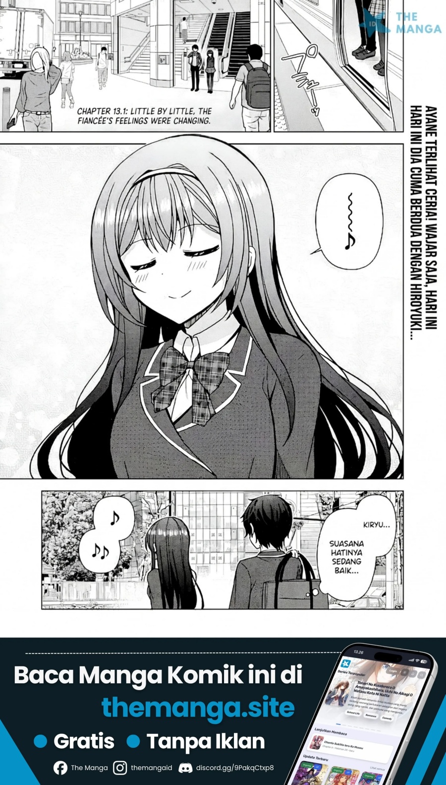 Baca Iinazuke ga Dekita to Omottara, Sono Iinazuke ga Gakkou de Yuumei na “Akuyaku Reijou” Dattan dakedo, Dou Sureba Ii? - Chapter 13 halaman 2