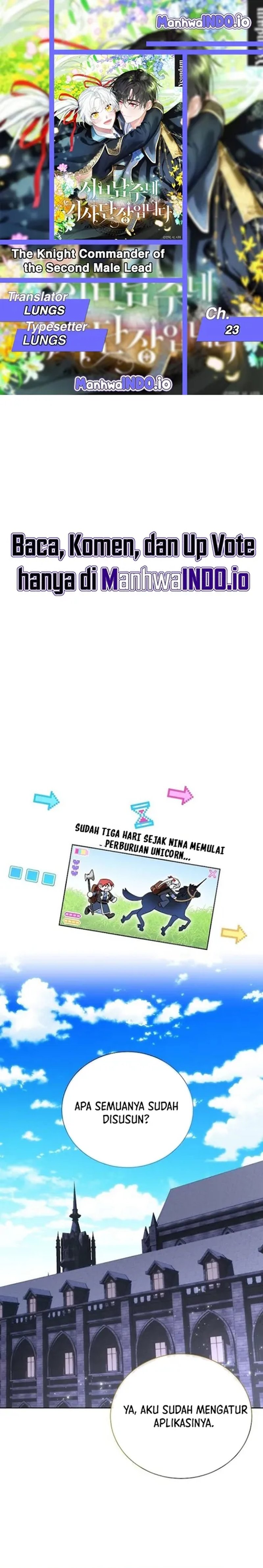 Baca I’m the Commander of the Second Male Lead’s Knights - Chapter 23 halaman 1