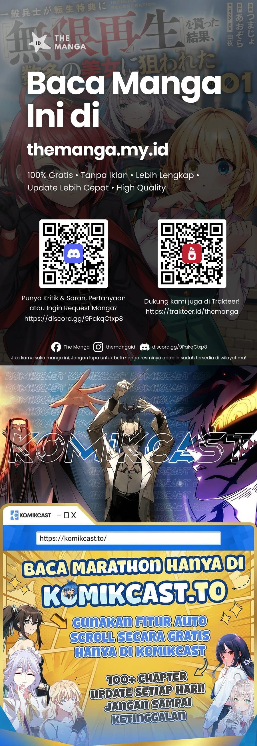 Baca Ippan Heishi ga Tensei Tokuten ni "Mugen Saisei" wo Moratta Kekka, Amata no Bijo ni Nerawareta - Chapter 1 halaman 37