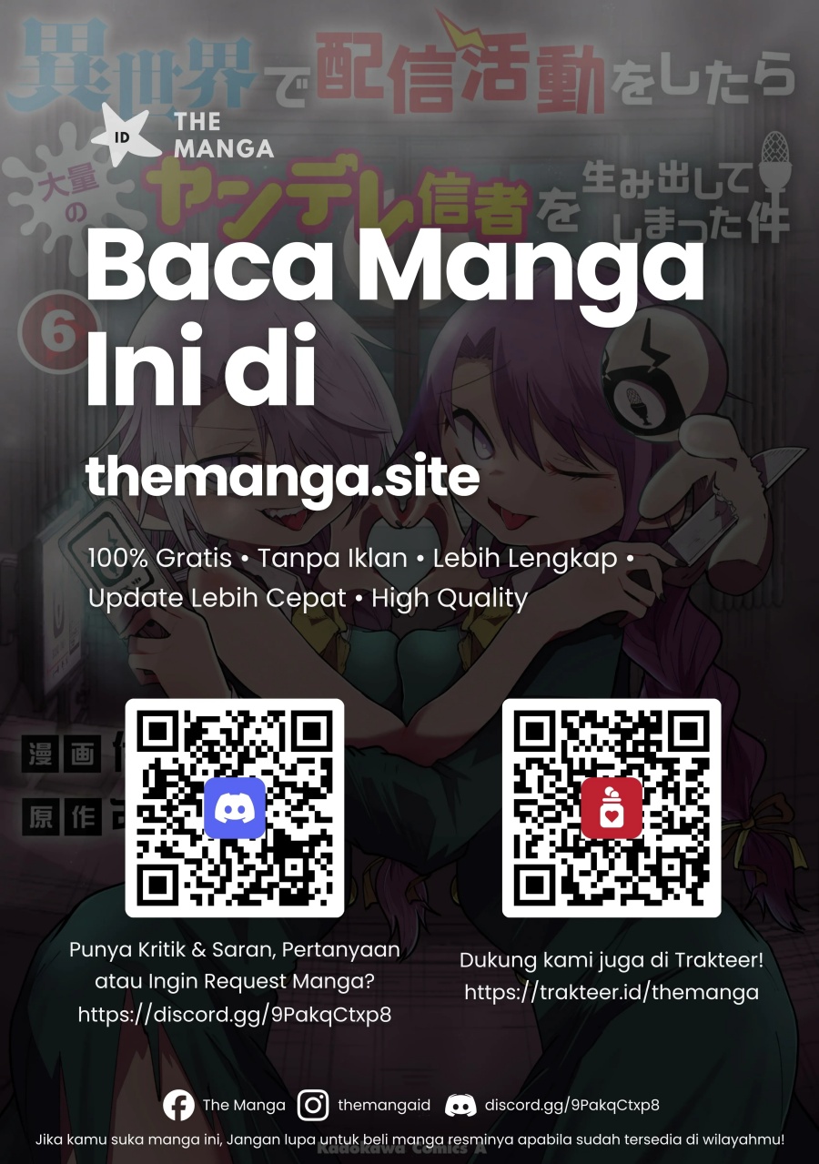 Baca Isekai de Haishin Katsudou wo Shitara Tairyou no Yandere Shinja wo Umidashite Shimatta Ken - Chapter 56 halaman 18