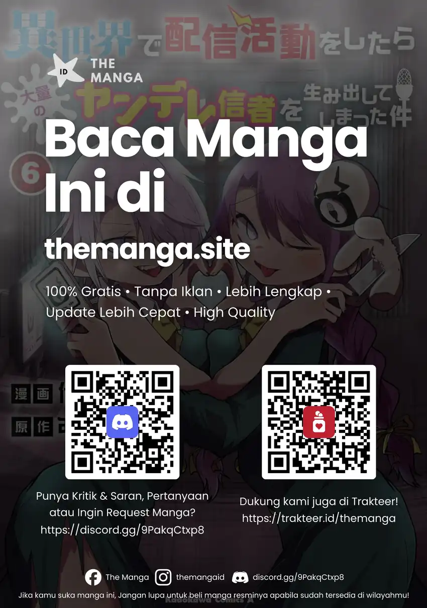 Baca Isekai de Haishin Katsudou wo Shitara Tairyou no Yandere Shinja wo Umidashite Shimatta Ken - Chapter 57 halaman 19