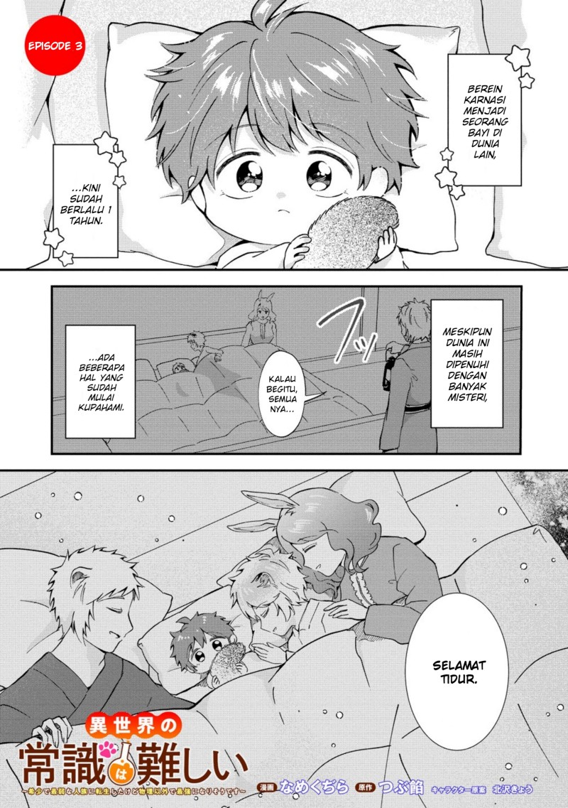 Baca Isekai no Joushiki wa Muzukashii: Kishou de Saijaku na Hitozoku ni Tensei Shita Kedo Butsuri Igai de Saikyou ni Nari Sou Desu Chapter 3.1 Bahasa Indonesia page 6