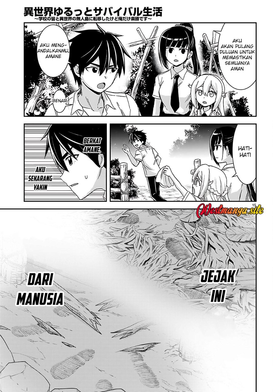 Isekai Yurutto Survival Seikatsu: Gakkou no Minna to Isekai no Mujintou ni Tenishitakedo Ore Dake Rakushou desu Chapter 40 - Page 17