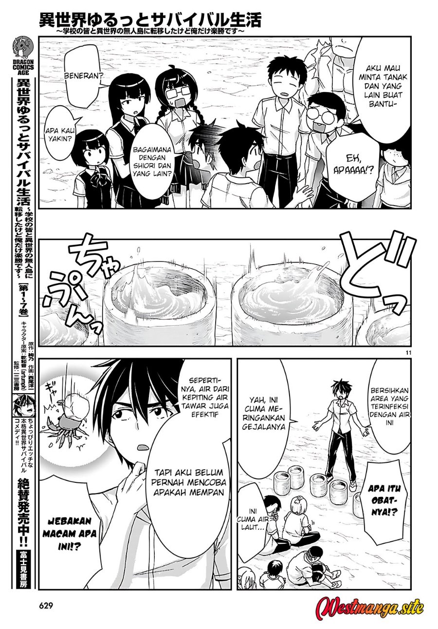 Isekai Yurutto Survival Seikatsu: Gakkou no Minna to Isekai no Mujintou ni Tenishitakedo Ore Dake Rakushou desu Chapter 41 - Page 15