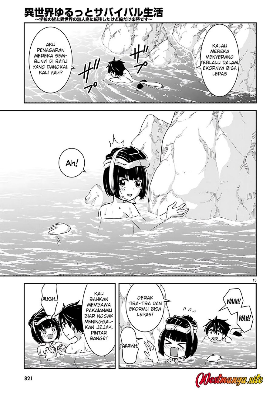 Isekai Yurutto Survival Seikatsu: Gakkou no Minna to Isekai no Mujintou ni Tenishitakedo Ore Dake Rakushou desu Chapter 42 - Page 15