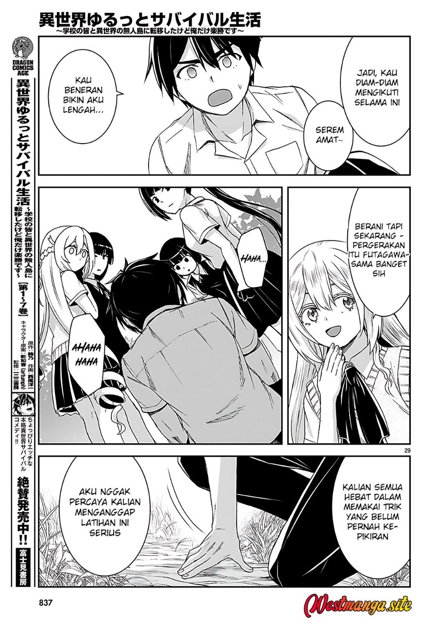 Isekai Yurutto Survival Seikatsu: Gakkou no Minna to Isekai no Mujintou ni Tenishitakedo Ore Dake Rakushou desu Chapter 42 - Page 31