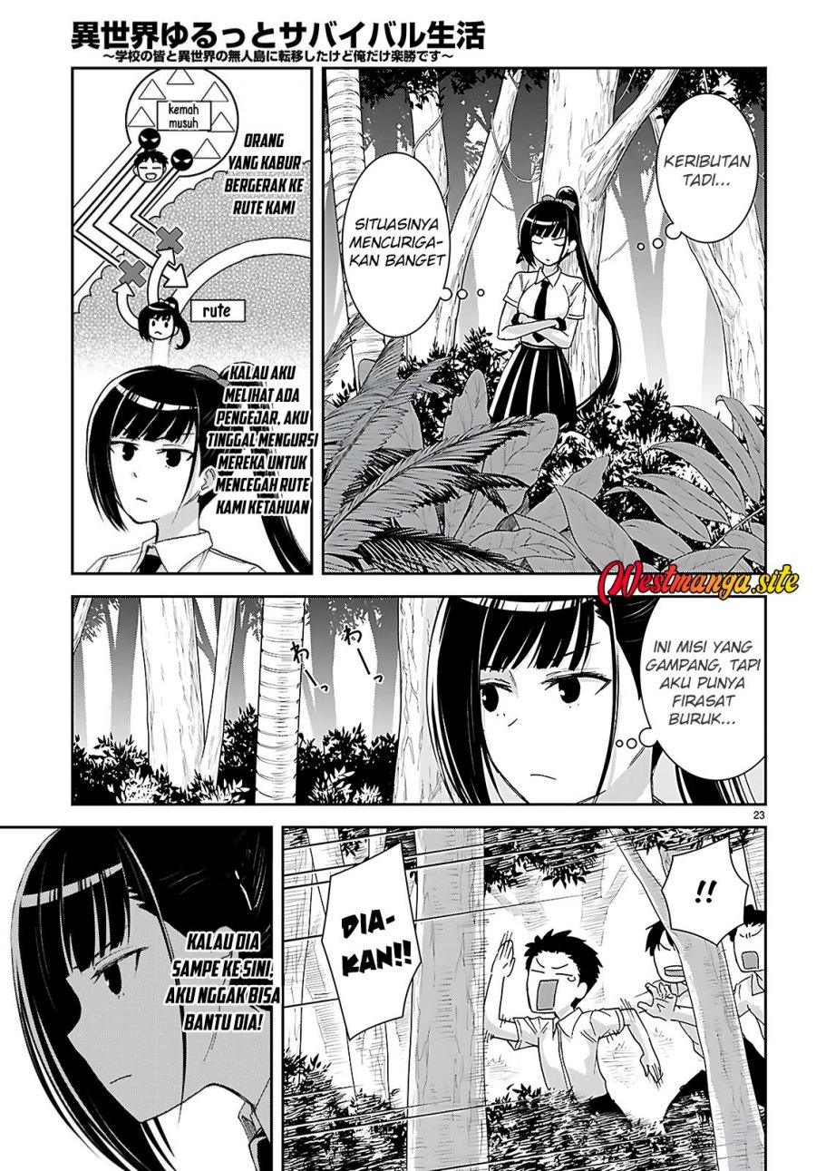 Isekai Yurutto Survival Seikatsu: Gakkou no Minna to Isekai no Mujintou ni Tenishitakedo Ore Dake Rakushou desu Chapter 45 - Page 26