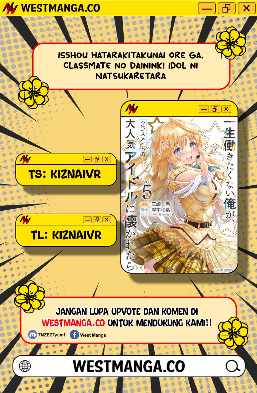 Baca Isshou Hatarakitakunai Ore ga Classmate no Daininki Idol ni Natsukaretara - Chapter 21 halaman 1